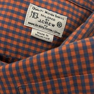 J Crew Adult Men's Size XL Check Long Sleeve Button Front Shirt‎